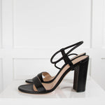 Gianvito Rossi Black Strappy Chunky Heel