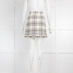 Claudie Pierlot Cream & Black Tweed Check Skirt
