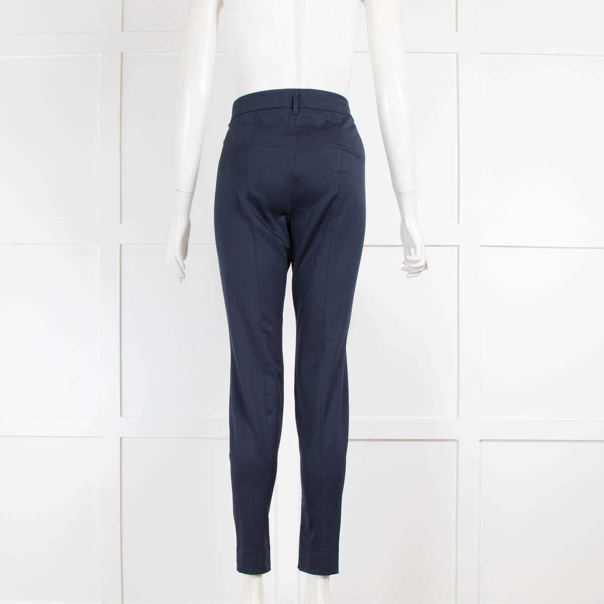 Dorothee Schumacher Navy Slim Leg Split Ankle Trousers