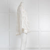 Zimmerman White Floral Embroidered Sheer Wide Sleeve Top