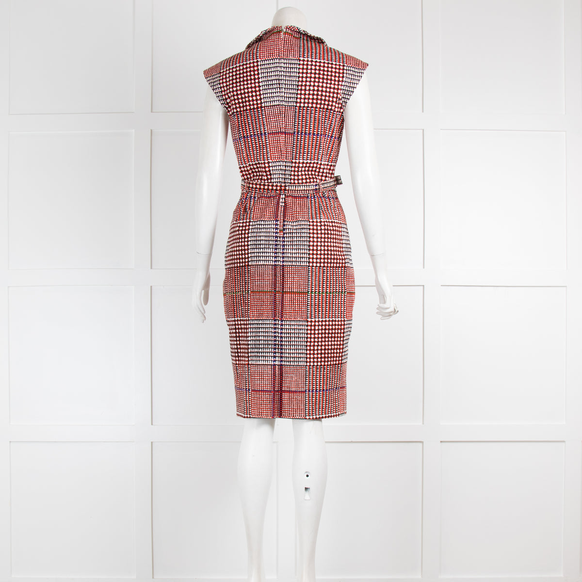 Samantha Sung New York Red & Blue Patterned Shift Dress