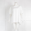 S MaxMara White Cotton Short Sleeve Shirt
