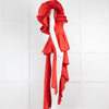 Johanna Ortiz Red Ruffle Top One Shoulder Asymmetric  Top