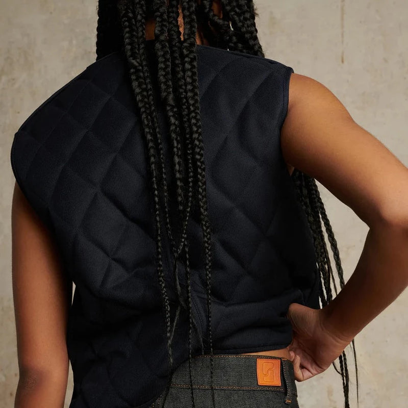 Soeur Navy Quilted Gilet