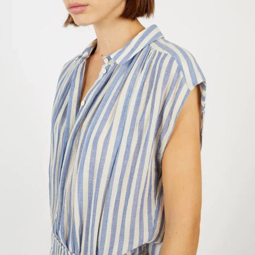 Masscob Blue & Cream Stripe Shirt