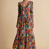 byTiMo Night Blossom Georgette Ruffle Dress