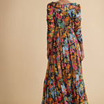 byTiMo Night Blossom Georgette Ruffle Dress