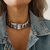 Anisa Sojka Silver Chunky Chain Necklace
