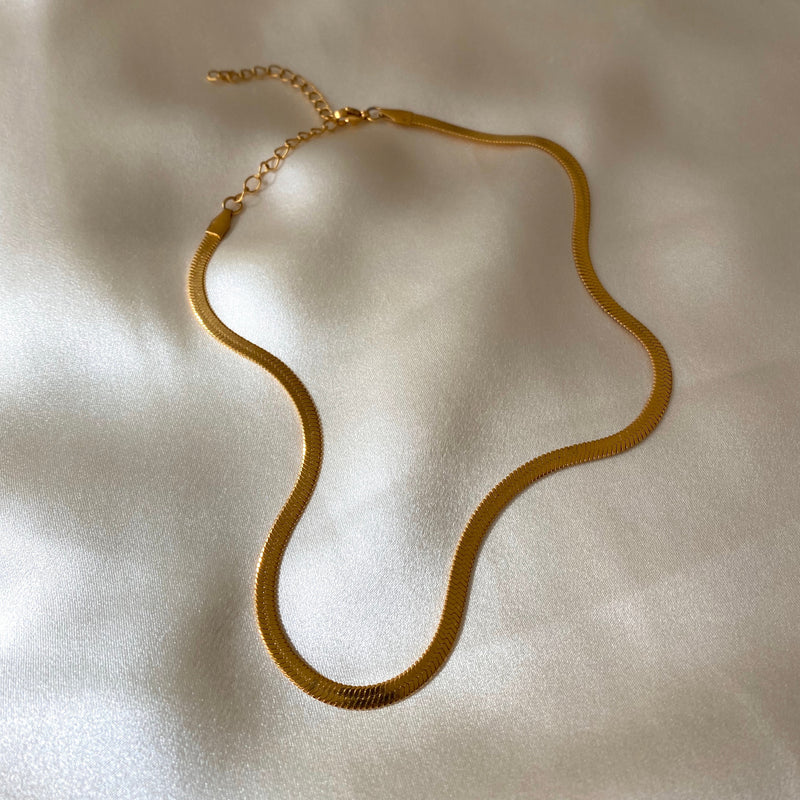 Anisa Sojka Dainty Flat Snake Necklace
