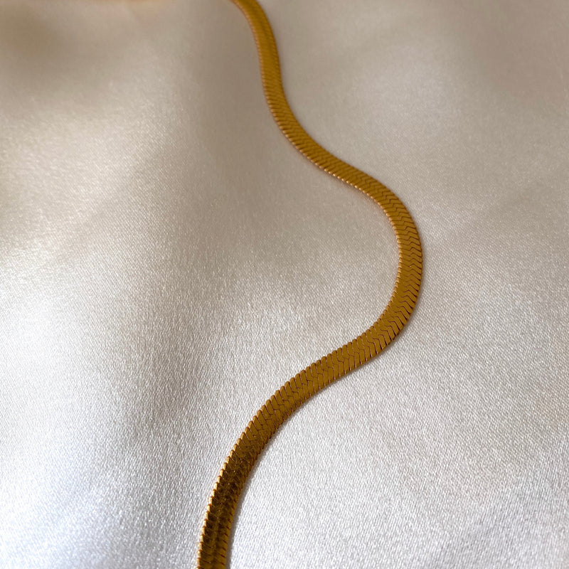 Anisa Sojka Dainty Flat Snake Necklace