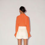 Magali Pascal Aria Blouse in Neon Coral