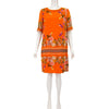 Nissa Orange Floral Dress