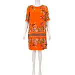 Nissa Orange Floral Dress