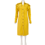 Bottega Veneta Yellow Trench Style Dress