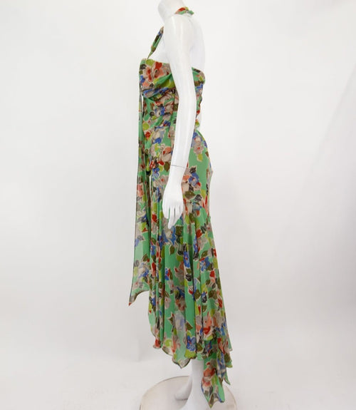 Collette Dinnigan Floral Frill Dress