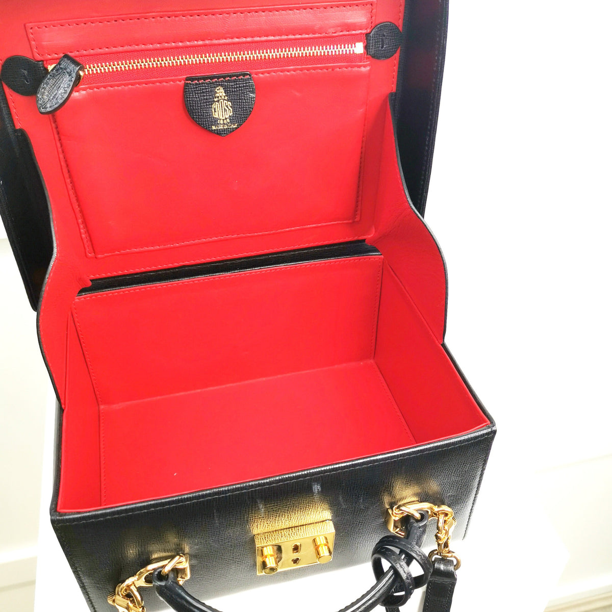 Mark Cross Black Grace leather Cross Body Box Bag