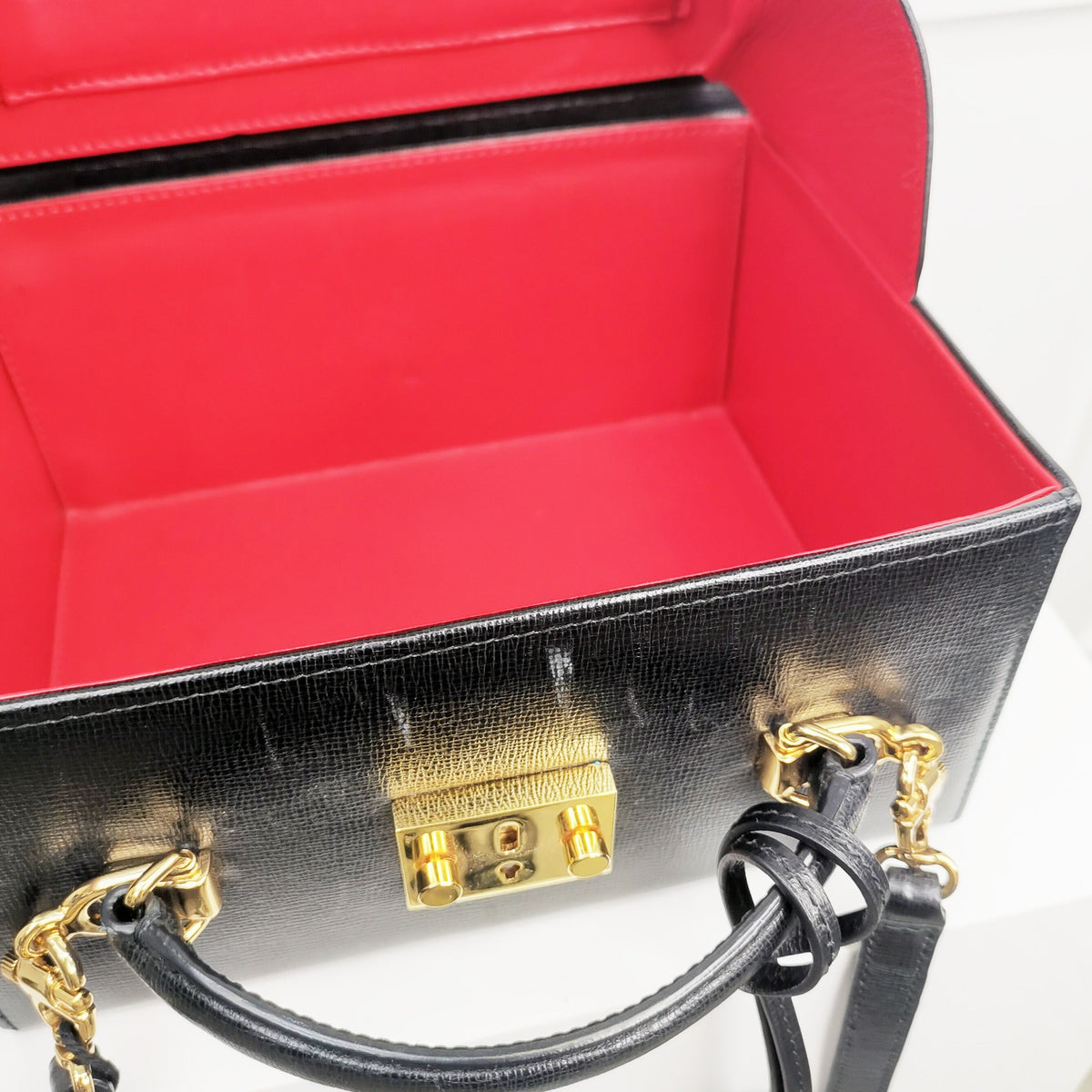 Mark Cross Black Grace leather Cross Body Box Bag