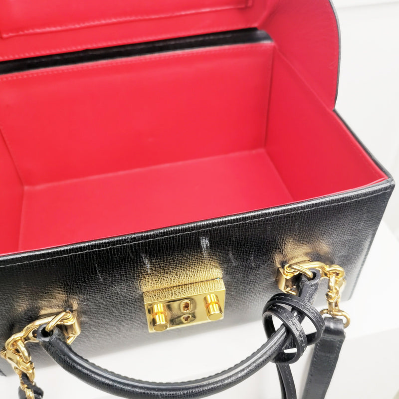 Mark Cross Black Grace leather Cross Body Box Bag
