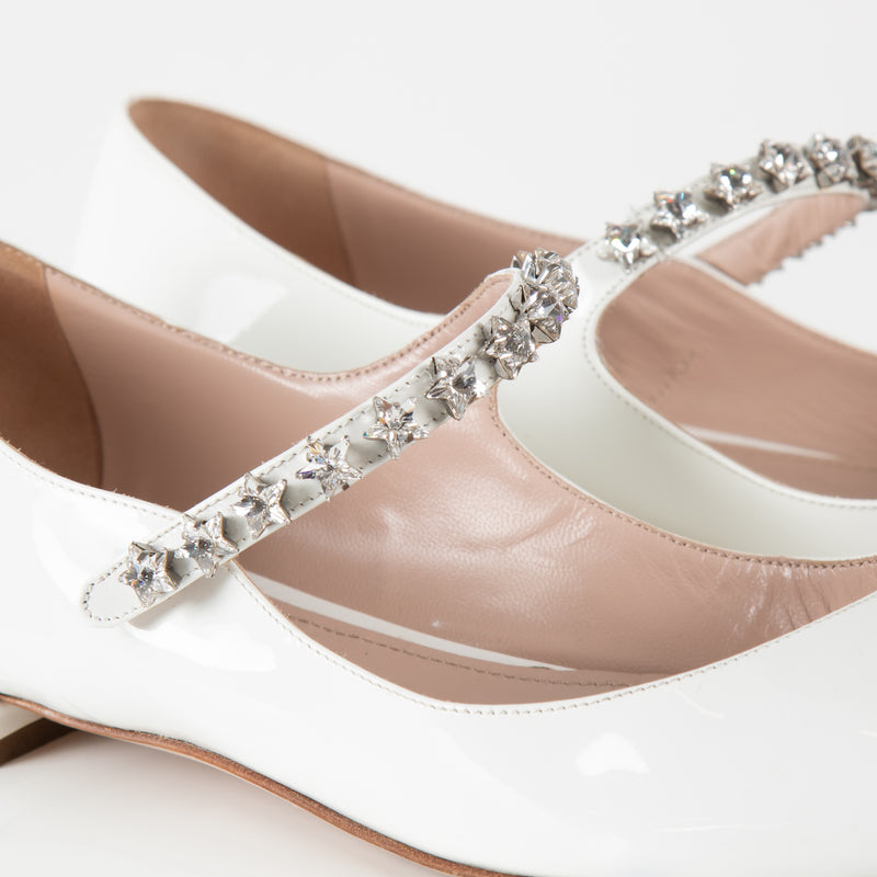 Miu Miu White Ballerina Shoes