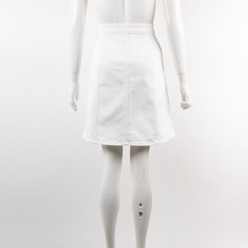 J. Crew White Denim A Line Skirt