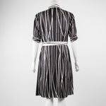 Tory Burch Black and Cream Striped Dress