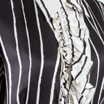Tory Burch Black and Cream Striped Dress