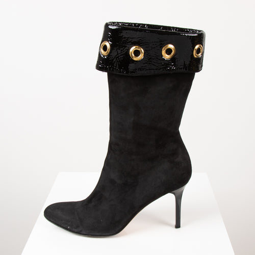Jimmy Choo Black Suede Calf Boots