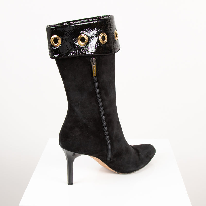 Jimmy Choo Black Suede Calf Boots